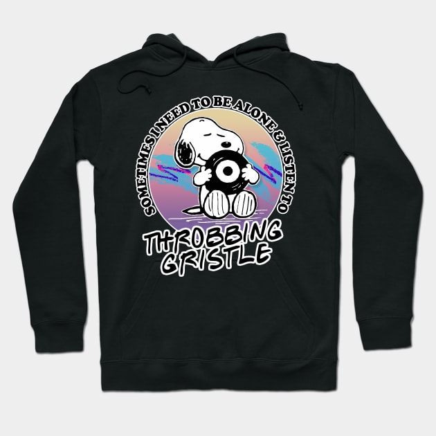 Throbbing Gristle / Vinyl Obsessive Comic / Fan Art Design Hoodie by DankFutura